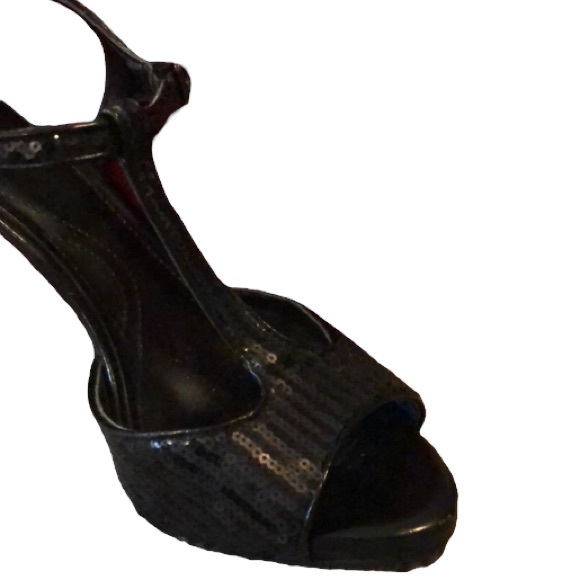 🖤🖤🖤 8 Tahari Beautiful black sequin pumps - Picture 4 of 11